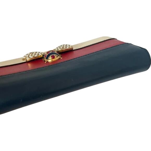 GUCCI Queen Margaret Bee-embellished Leather Zip Around Wallet - Picture 3 of 13